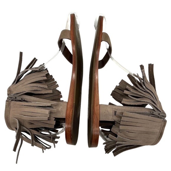 Kate Spade Alex Taupe Suede Fringe Sandals Women’s 9 - Picture 8 of 12